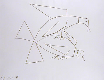 355x272 Les Deux Tourterelles, Ii - Two Turtle Doves Drawing