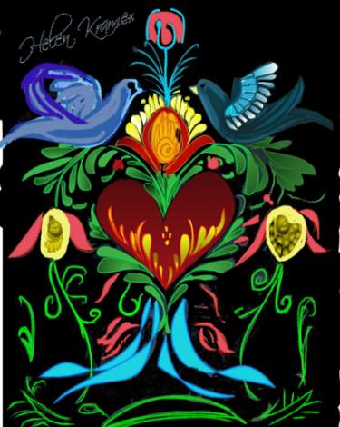 375x470 Two Turtle Doves Drawing - Two Turtle Doves Drawing