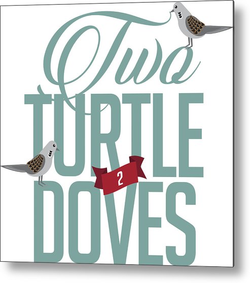 493x558 Two Turtle Doves Metal Print - Two Turtle Doves Drawing