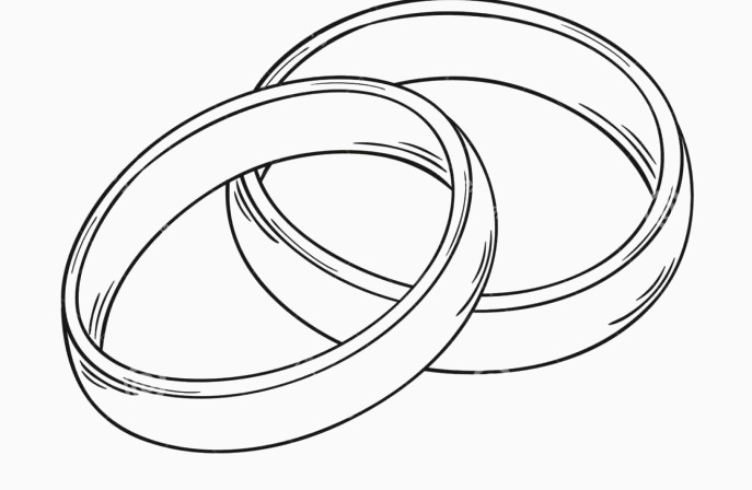 Two Wedding Rings Drawing at PaintingValley.com | Explore collection of ...