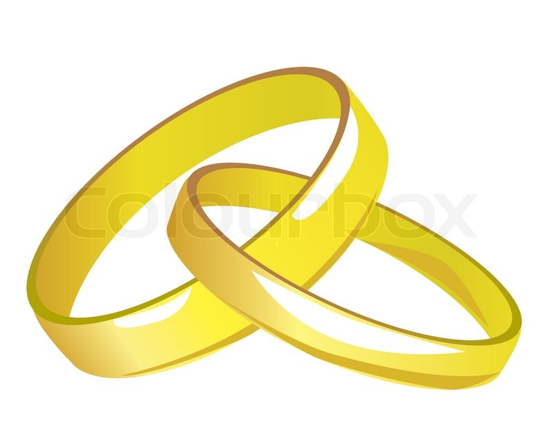 800x610 two linked gold wedding rings vector stock vector colourbox - Two Wedding Rings Drawing