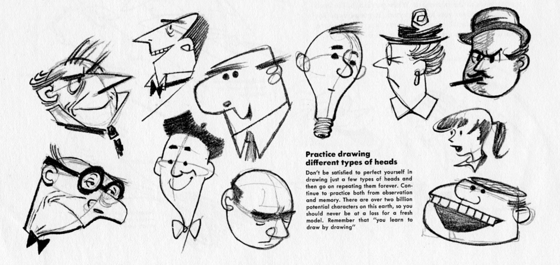 1920x910 Learn To Draw Cartoons Lesson The Comic Head - Types Of Drawing