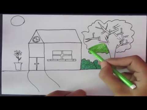 480x360 Drawing And Painting Of Different Types Of Houses For Kids - Types Of Drawing