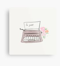 210x230 Cute Typewriter Drawing Metal Prints Redbubble - Typewriter Drawing