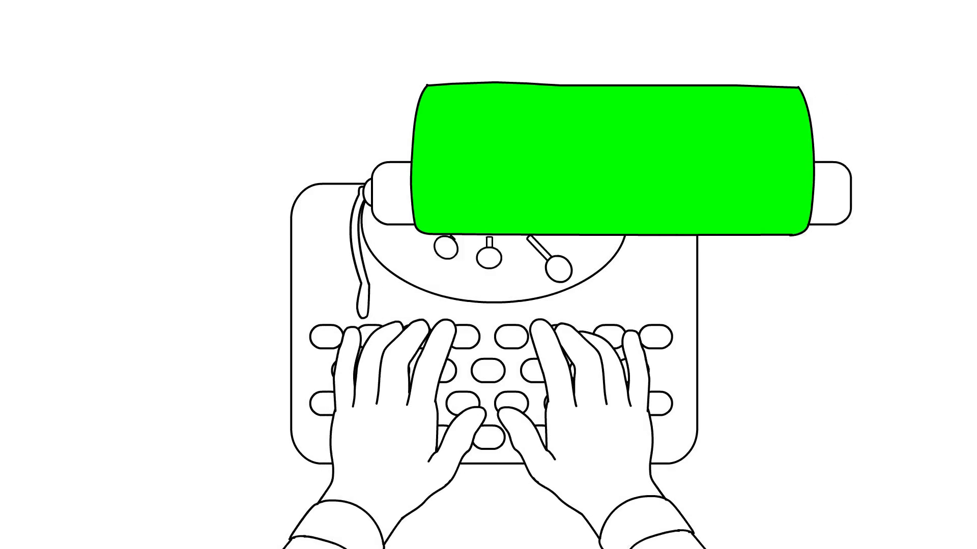 1920x1080 hands typing text on a typewriter print your text contour - Typewriter Drawing