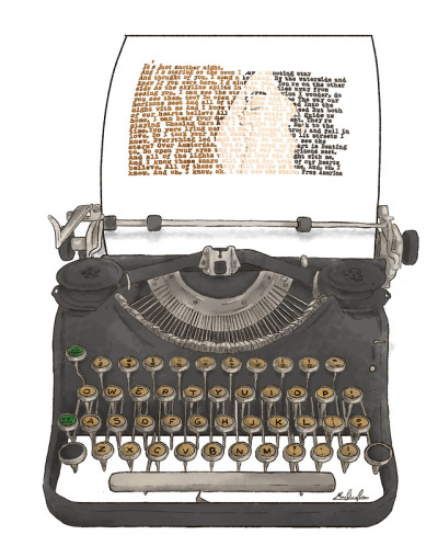 400x498 Typewriter Drawing Tumblr - Typewriter Drawing