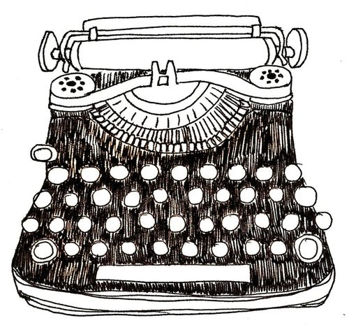 500x475 Typewriter Drawing Uploaded - Typewriter Drawing