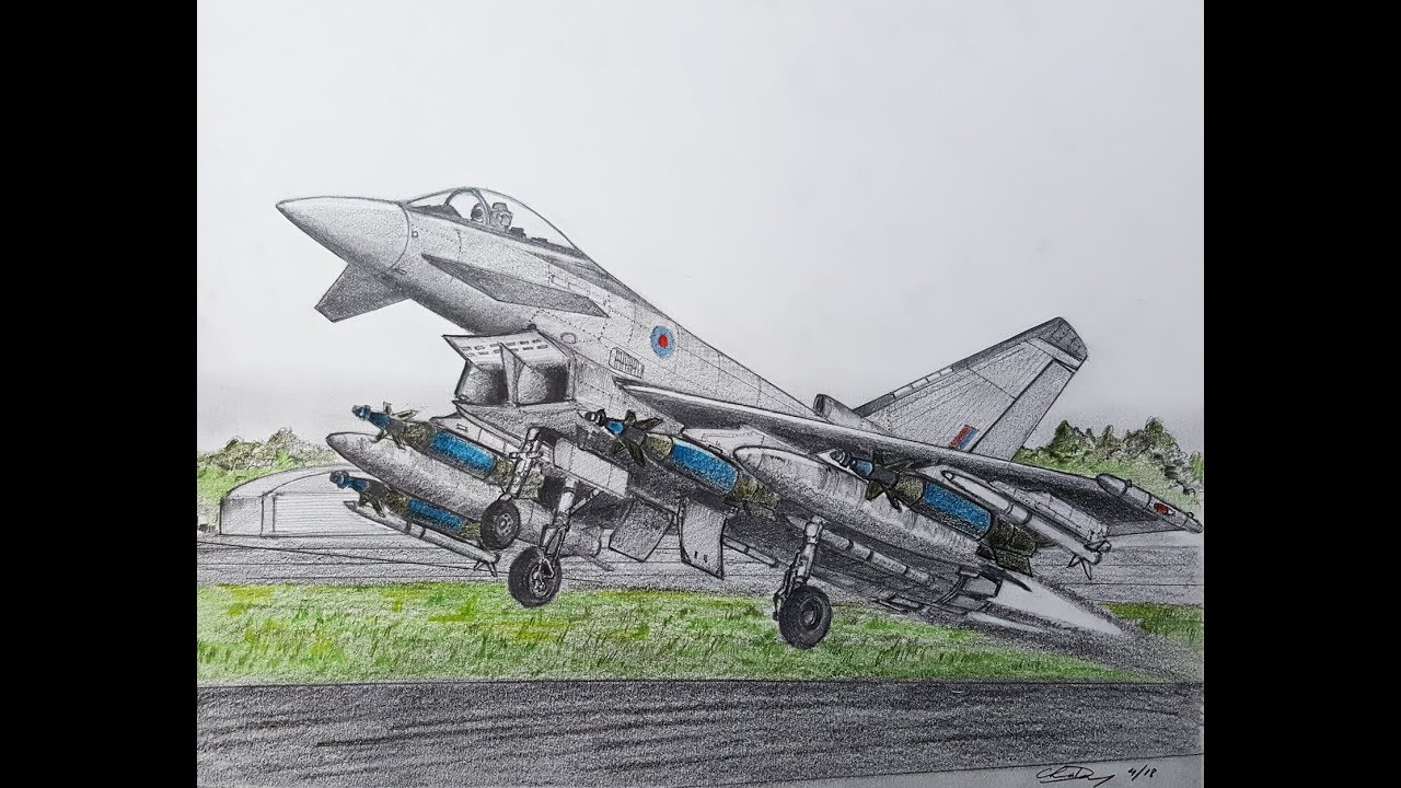 1280x720 How To Draw A Eurofighter Typhoon - Typhoon Drawing