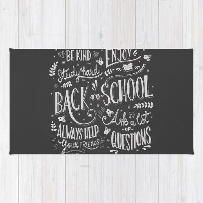 700x700 Back To School Typography Drawing On Blackboard With Motivational - Typography Drawing