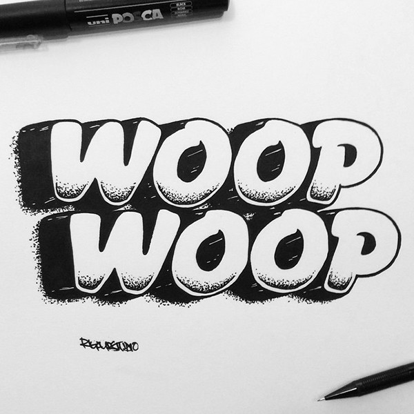 600x600 Hip Hop Lyrics - Typography Drawing