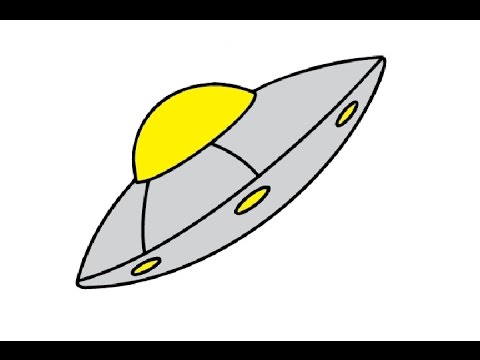 480x360 how to draw an ufo easy step - Ufo Drawing