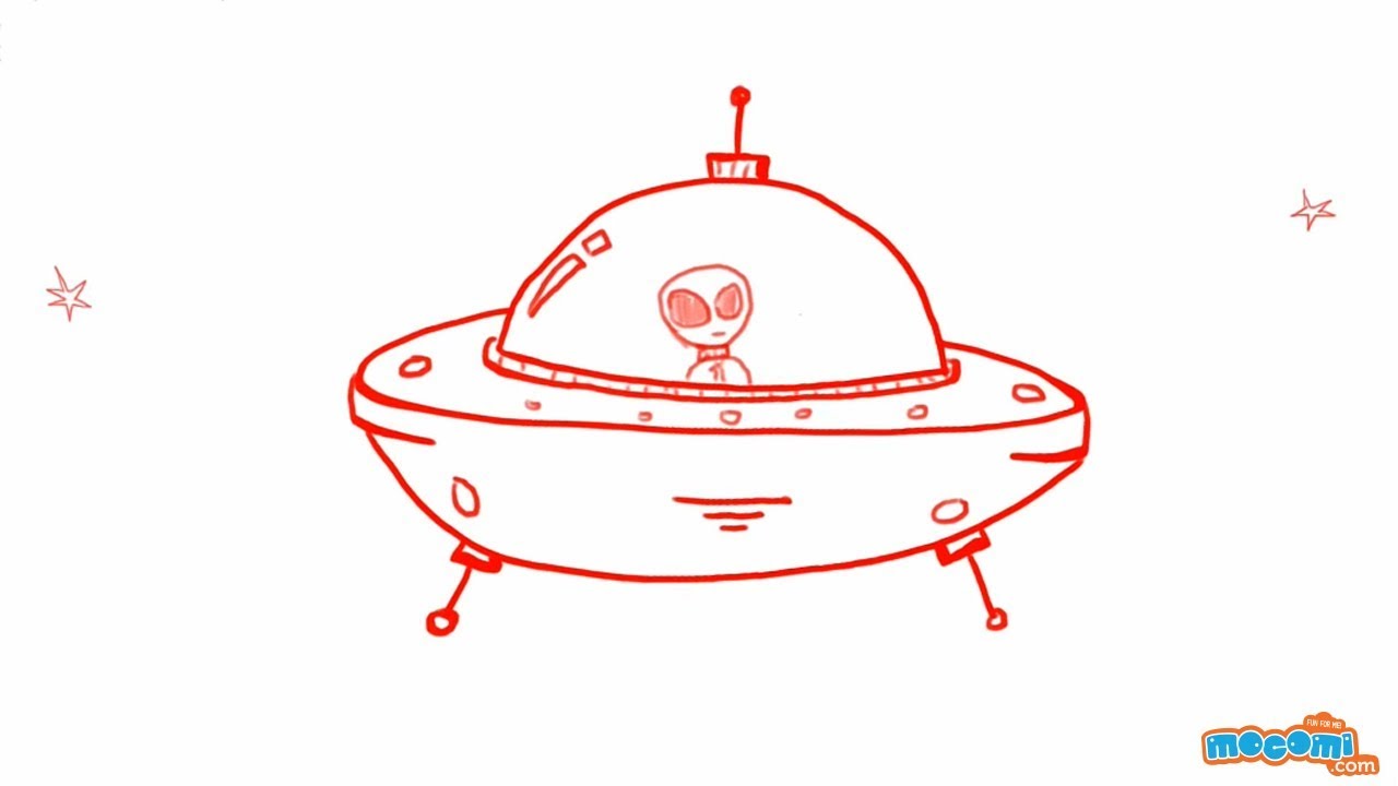 1280x720 how to draw a spaceship - Ufo Drawing
