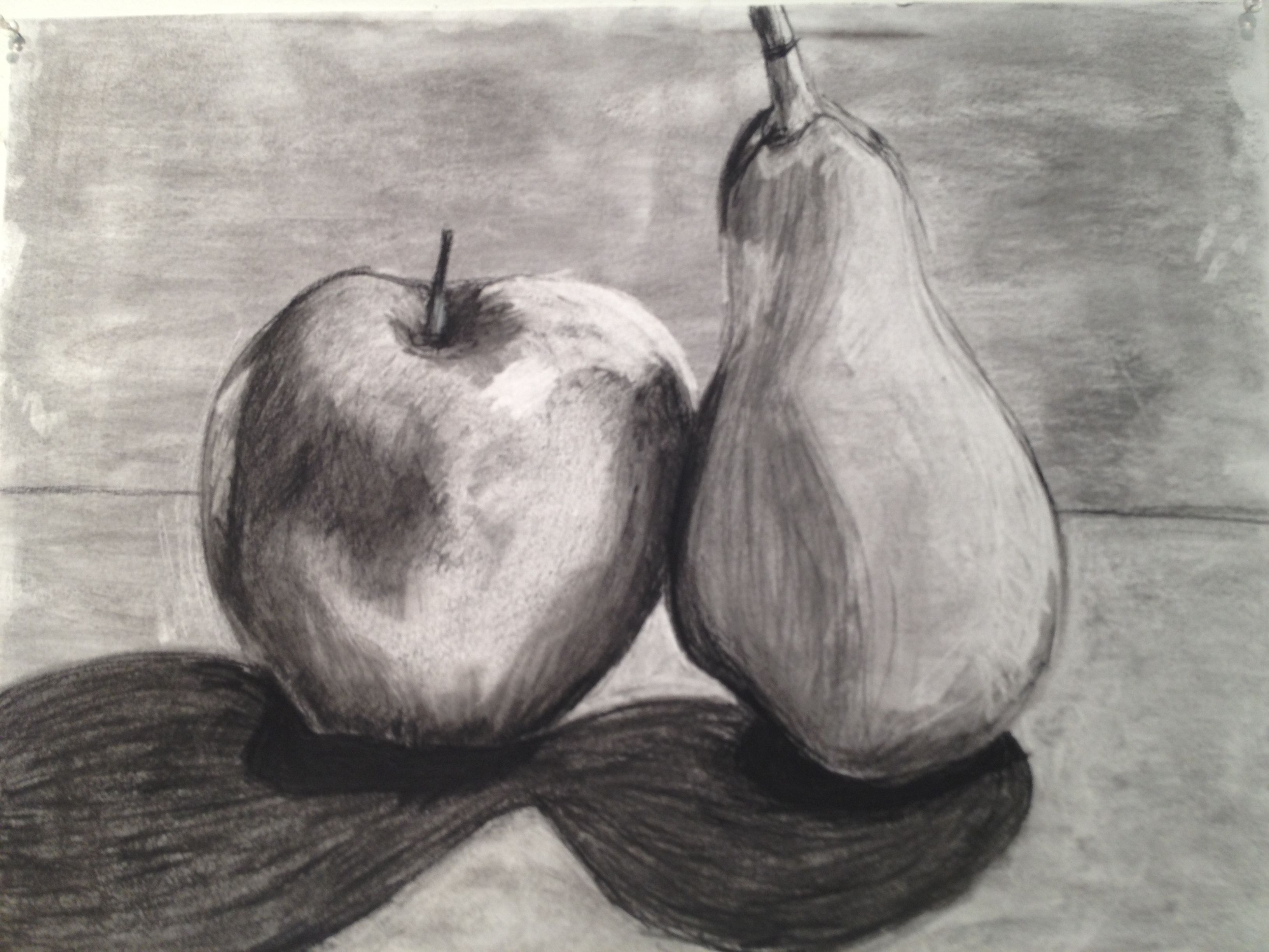 3264x2448 uga drawing class my fruit assignment in charcoal value fruits - Uga Drawing