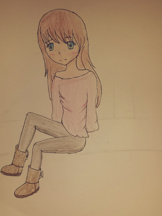 320x427 This Is A Girl With Uggs Boots Jajan! - Uggs Drawing