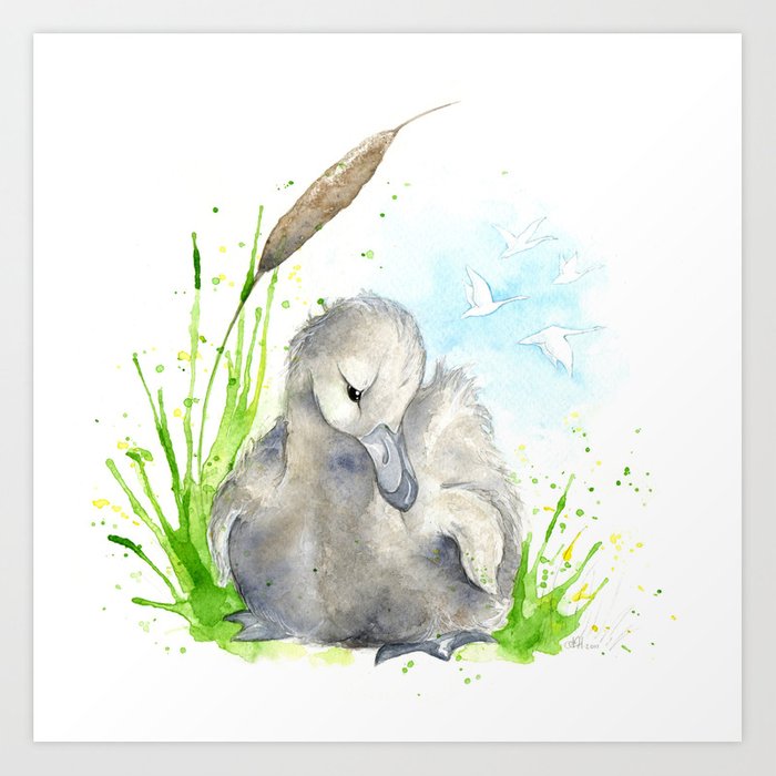 700x700 the ugly duckling art print - Ugly Duckling Drawing