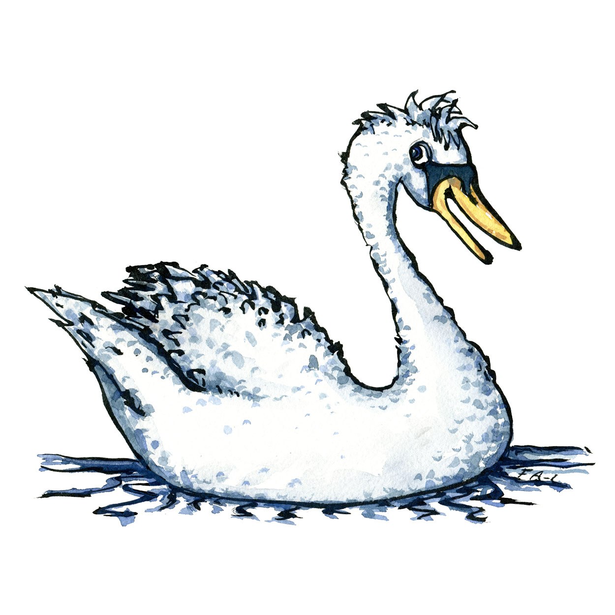 1250x1250 the ugly duckling illustration frits ahlefeldt base camp - Ugly Duckling Drawing