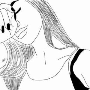 300x300 Cayote Ugly Instagram We Heart It Drawings Tumblr Outline - Ugly Girl Drawing