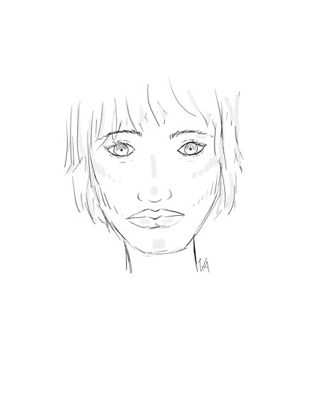 447x550 Ugly Girl Sketch Posters - Ugly Girl Drawing