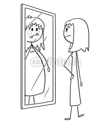 361x400 cartoon stick drawing conceptual illustration of ordinary nice - Ugly Girl Drawing