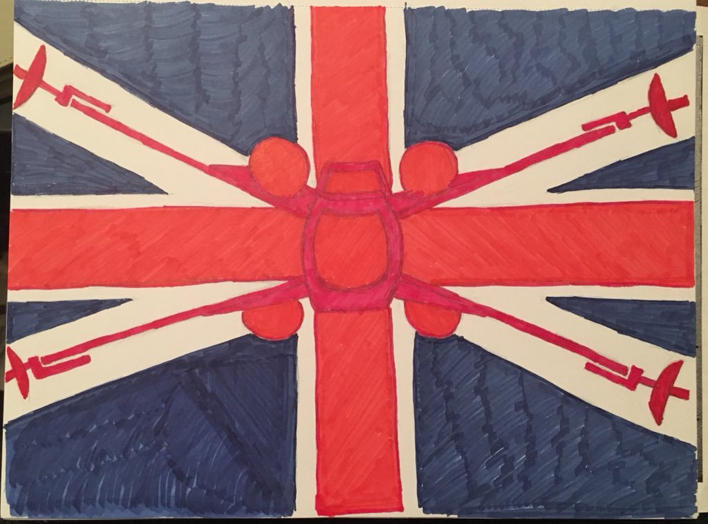1024x758 Ukflag Hashtag On Twitter - Uk Flag Drawing