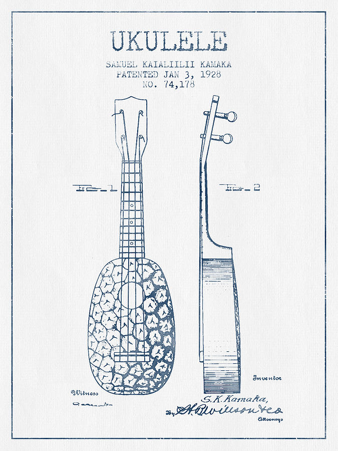 675x900 Ukulele Patent Drawing - Ukulele Drawing