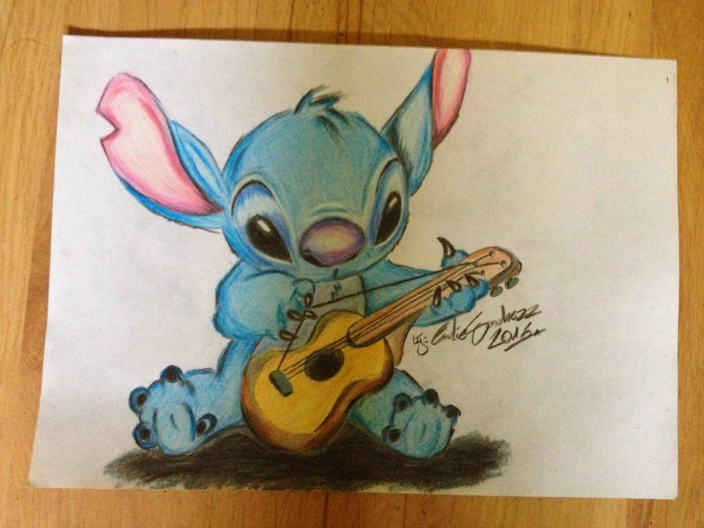 1024x768 Draw Ukulele - Ukulele Drawing