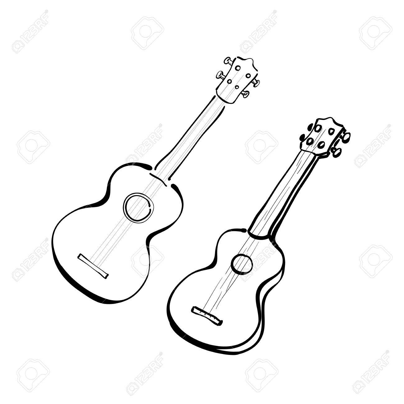 Ukulele Line Drawing