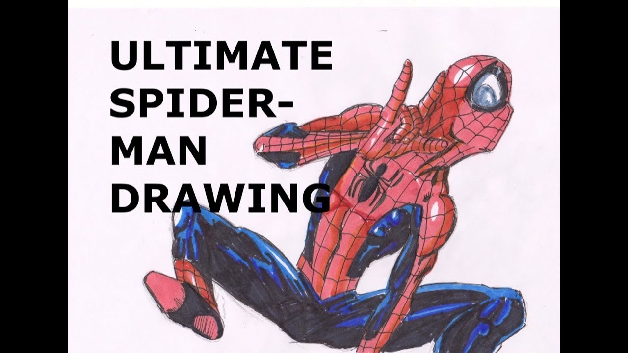 1280x720 ultimate spider man speed drawing - Ultimate Spider Man Drawing