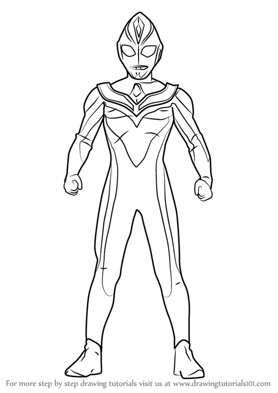566x800 Learn How To Draw Ultraman Dyna - Ultraman Drawing