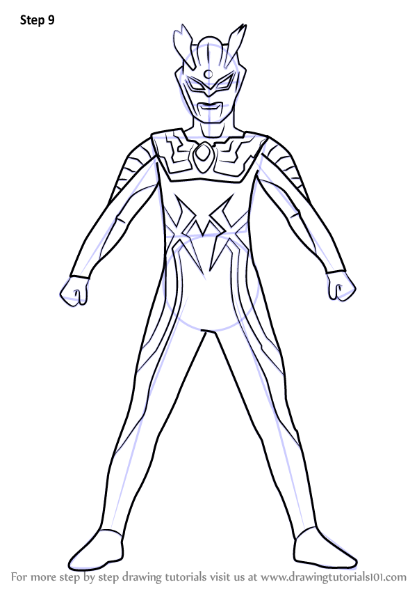 Sketsa Gambar Ultraman Taro - Contoh Sketsa Gambar