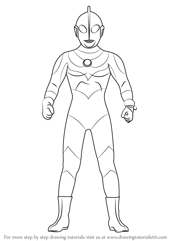 598x844 Learn How To Draw An Ultraman - Ultraman Drawing