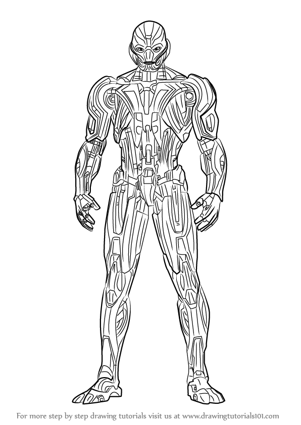 596x843 Learn How To Draw Ultron - Ultron Drawing
