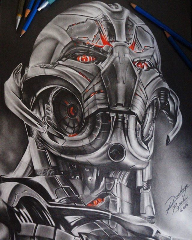 640x800 Ultron  Art Piece - Ultron Drawing