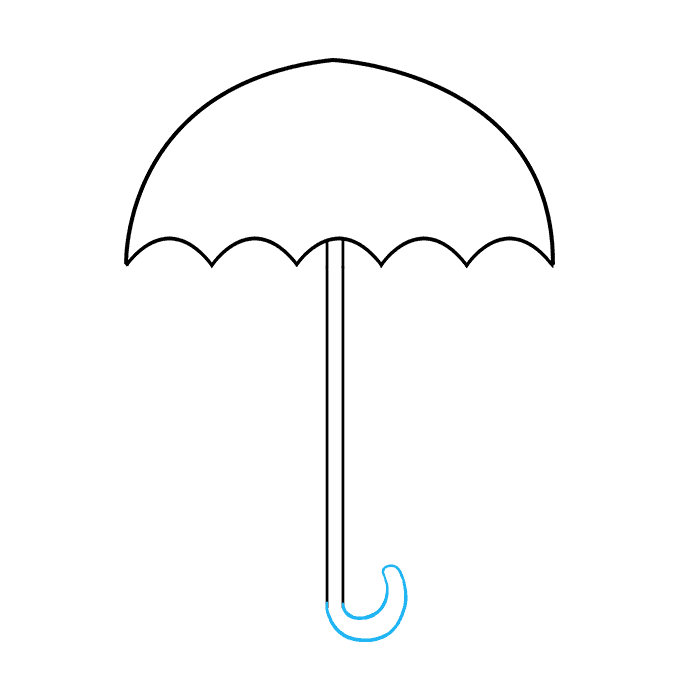 680x678 how to draw umbrella - Umbrella Drawing