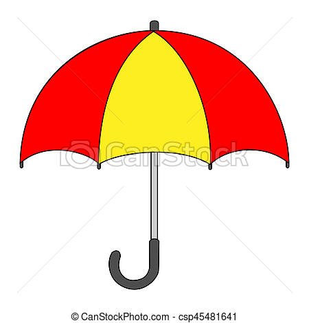 450x470 illustration of isolated umbrella cartoon drawing - Umbrella Drawing