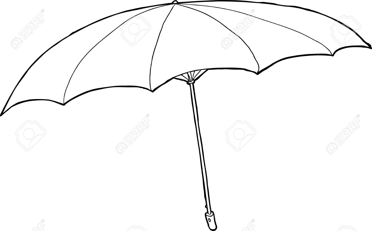 1300x807 Drawn Umbrella Drawing - Umbrella Drawing Images