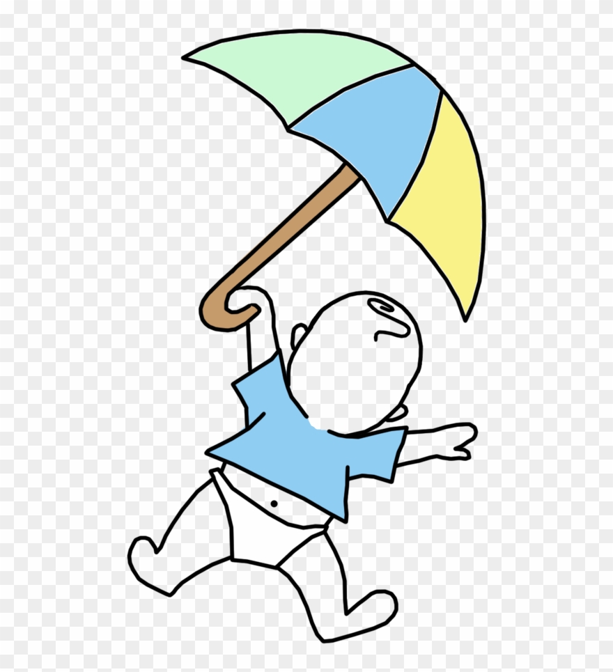880x965 Pilot Clipart Baby Boy - Umbrella Drawing Images