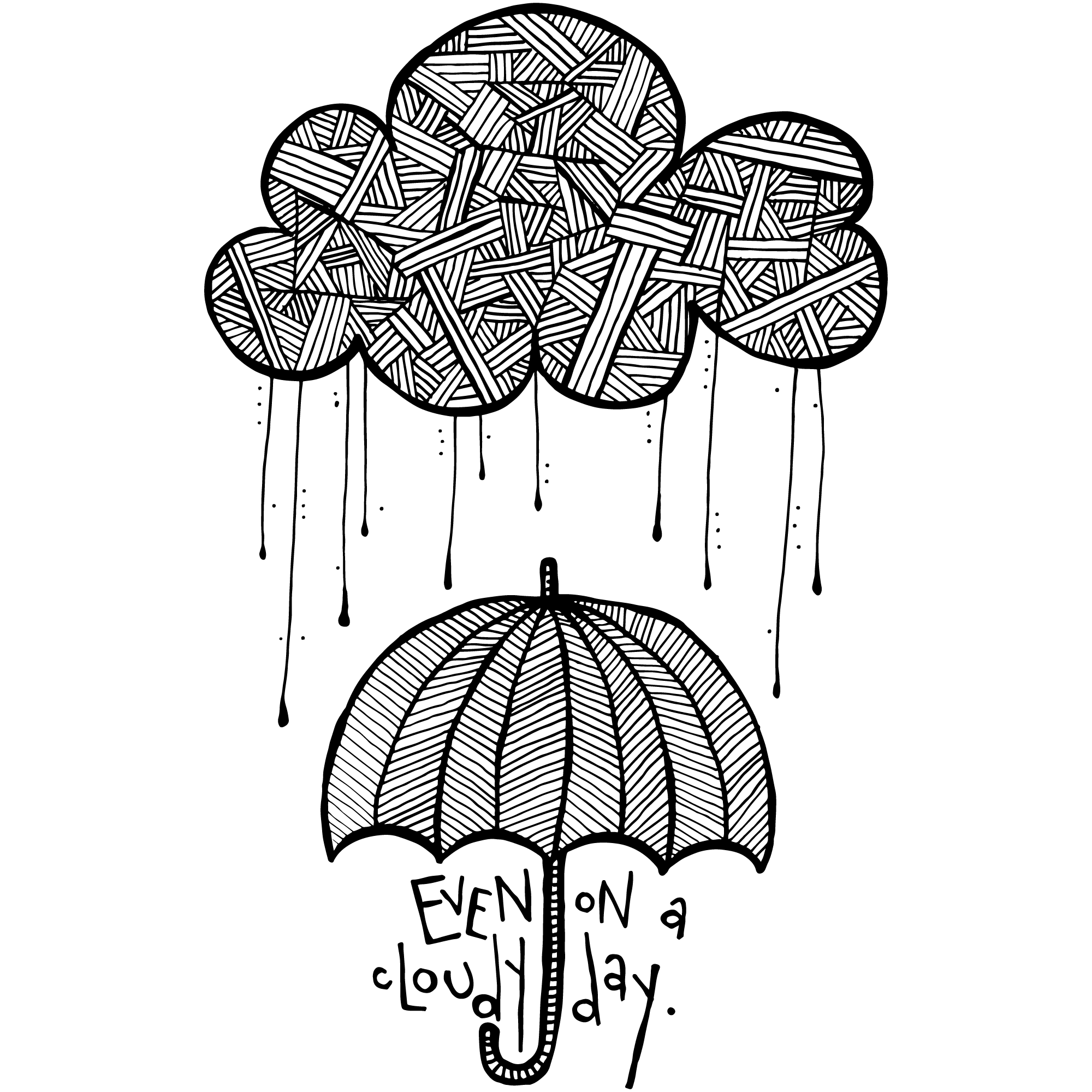 2000x2000 Welcome To The Illustrative Works Of Honor - Umbrella Drawing Tumblr