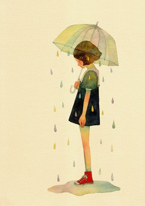 500x707 Illustration - Umbrella Drawing Tumblr