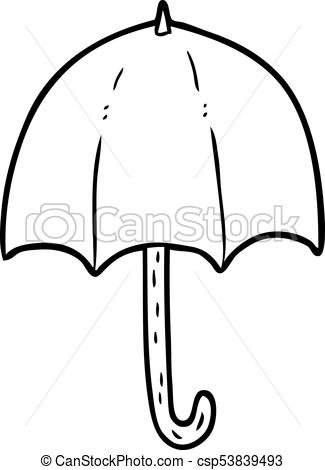 325x470 Line Drawing Of A Open Umbrella - Umbrella Line Drawing
