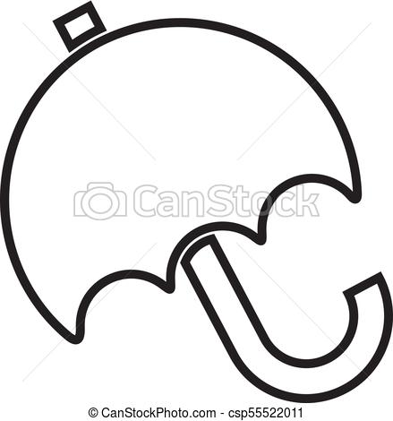 439x470 Umbrella Line Icon, Outline Vector Logo, Linear Pictogram Isolated - Umbrella Line Drawing