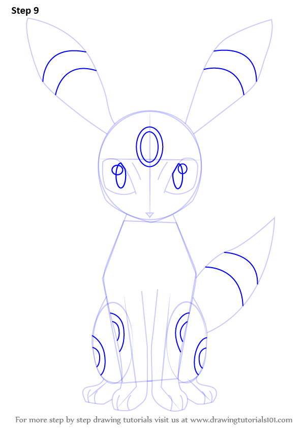598x845 Learn How To Draw Umbreon From Pokemon - Umbreon Drawing
