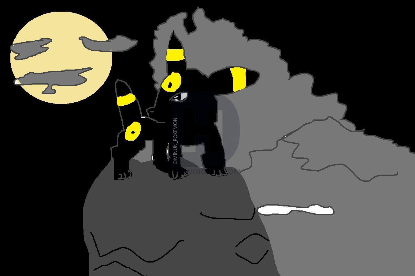 1357x901 How To Draw Umbreon, Step - Umbreon Drawing