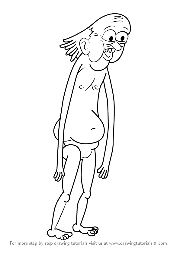 596x843 learn how to draw cab guy from uncle grandpa - Uncle Drawing