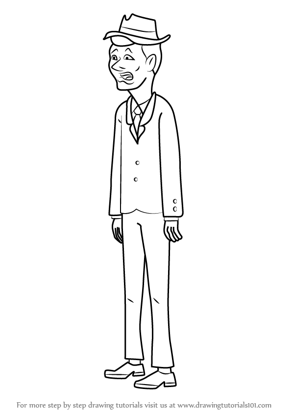 596x843 learn how to draw civilian from uncle grandpa - Uncle Drawing