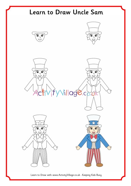 460x650 learn to draw uncle sam - Uncle Drawing