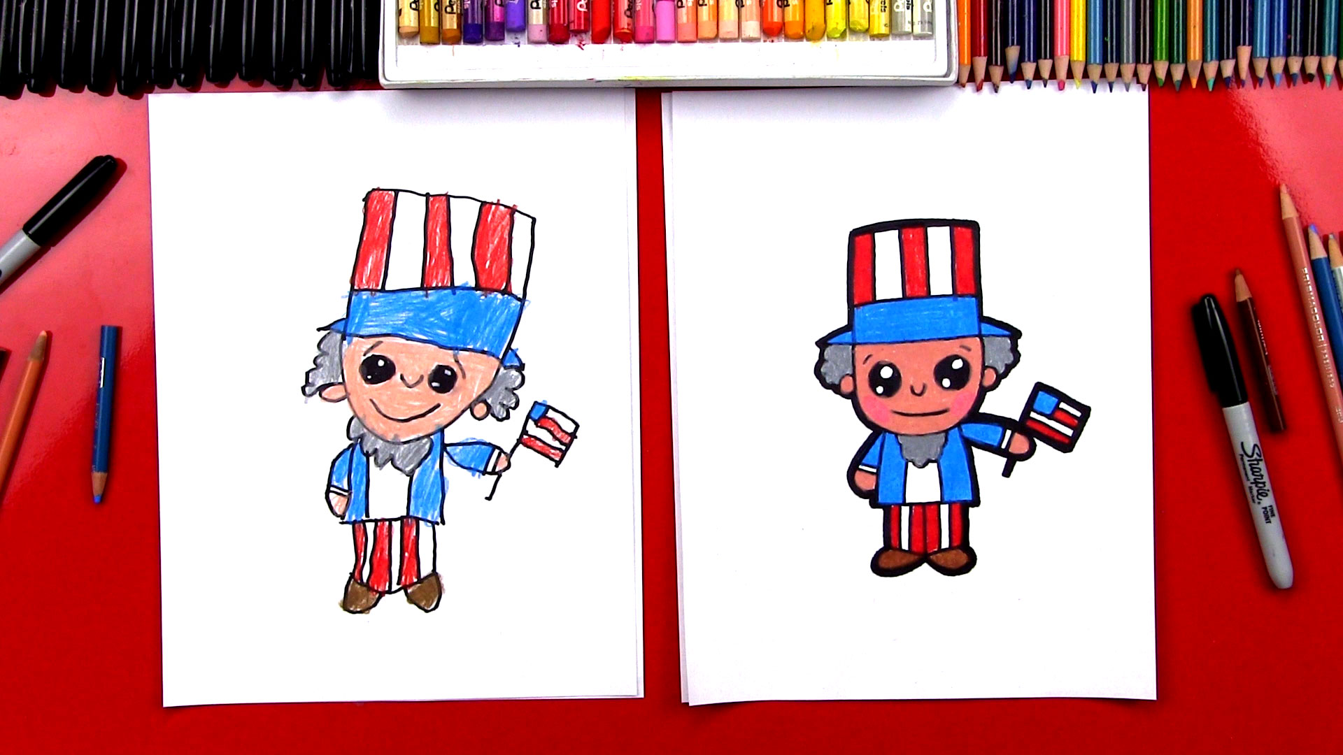 1920x1080 how to draw uncle sam cartoon - Uncle Drawing