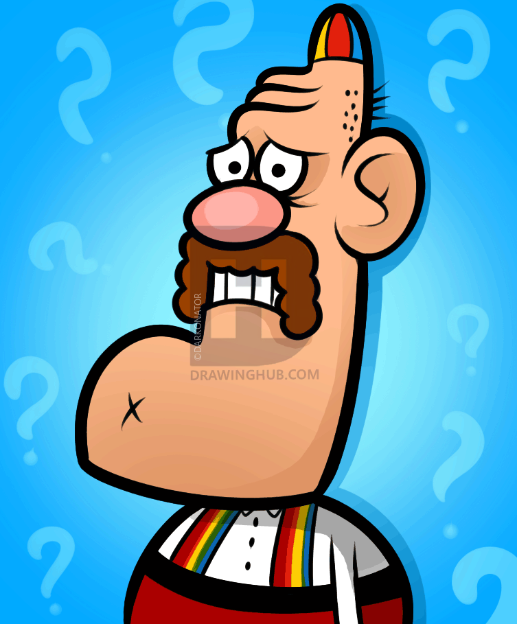 753x909 how to draw uncle grandpa, step - Uncle Grandpa Drawing