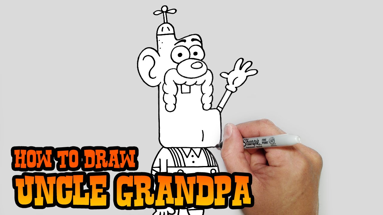 1280x720 how to draw uncle grandpa video lesson - Uncle Grandpa Drawing