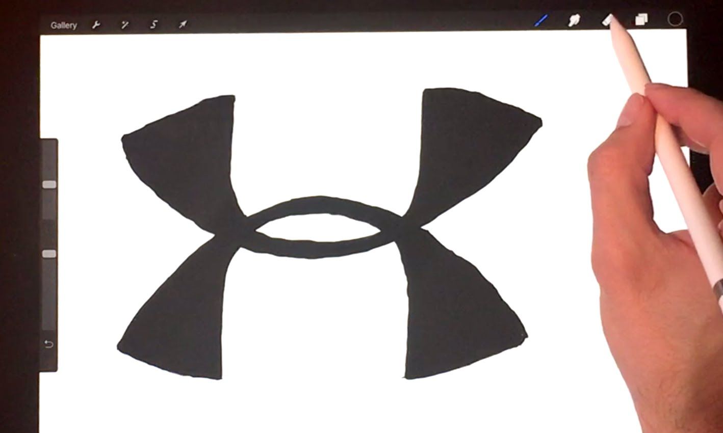 1418x850 learn how to draw the under armour logo step - Under Armour Drawing